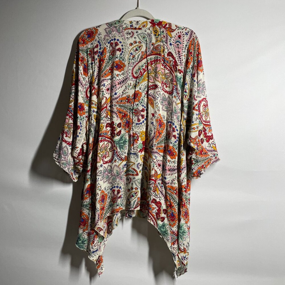 Grand & Greene New York Womens Multicolor Floral Paisley Boho Blouse Top Sz 2X - Picture 2 of 11